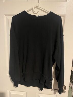 aerie Black Pullover Sweatshirt